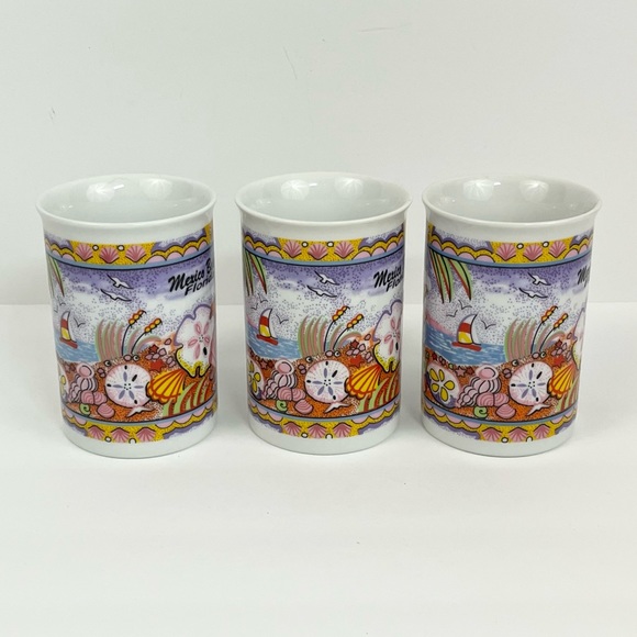 Set of 3 Mexico Beach Florida Coffee Mugs - Picture 9 of 12